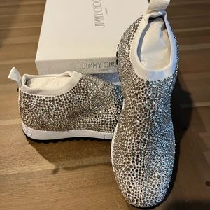 Jimmy Choo Norway Crystal Sneakers 7.5